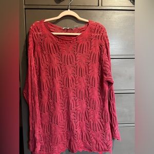 Knit bell sleeve top